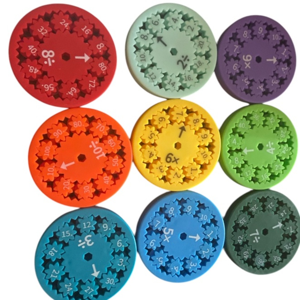 9PCS Math Fidget Spinners, Multiplication Division Learning Tool,Multiplication - Picture 2 of 4